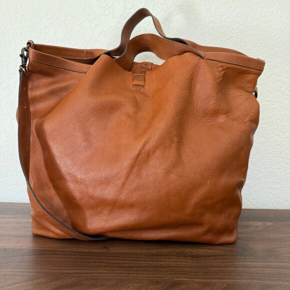 Jo Handbags Leather Shopper Tote - Honey Brown - Picture 2 of 6